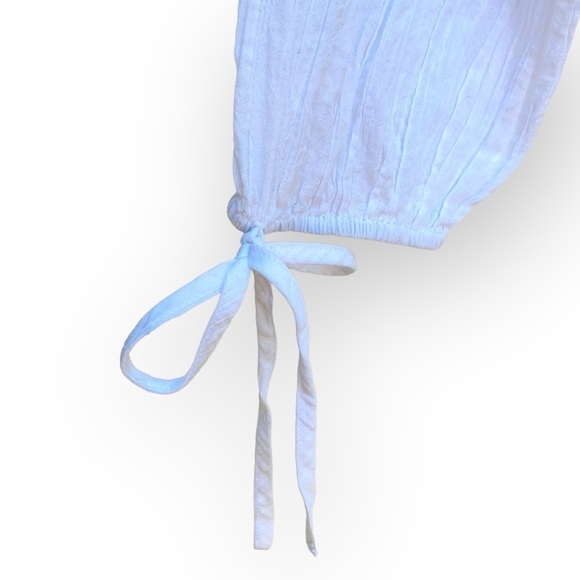 Sundance womens PS l.   long sleeve white blue boho shirt top blouse embroidered - Picture 3 of 9